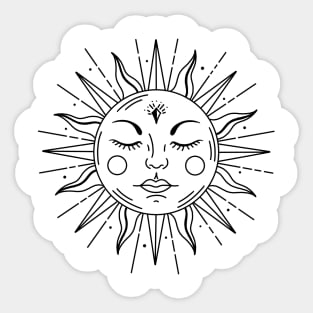 Minimalist Boho Sun Sticker